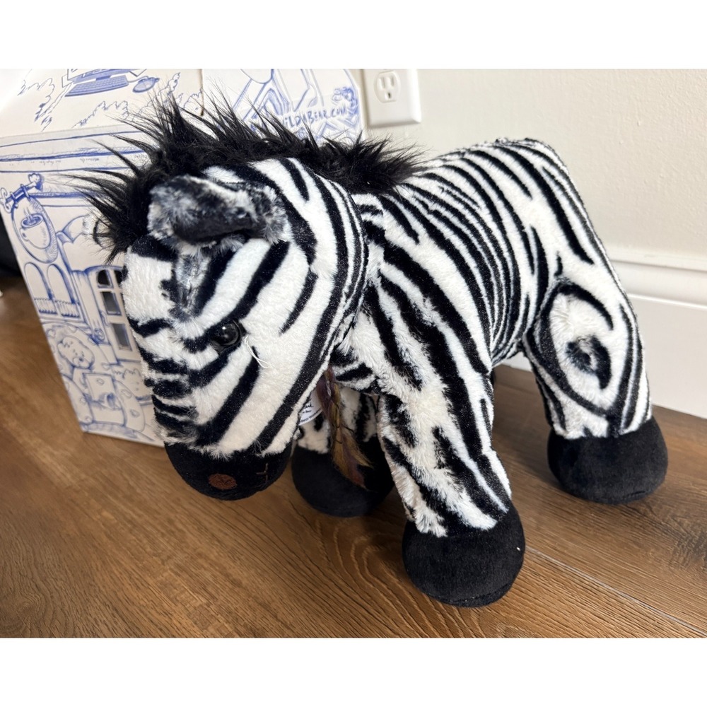 Build A Bear WWF‎ Collection Zebra Plush 2008 BAB With Box & Birth Certificate!
